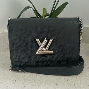 100% Authentic LV Epi Twist Chain Wallet